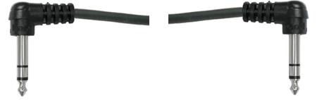 Hosa CSS-110RR Balanced Interconnect, Right-angle 1/4 in TRS to Same, 10 ft