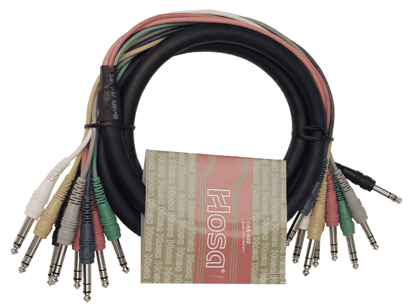 Hosa CSS-802 Balanced Snake, 1/4 in TRS to Same, 2 m