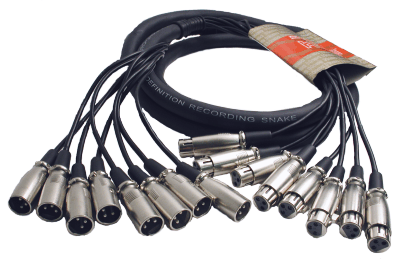 Hosa XLR-807 Balanced Snake, XLR3F to XLR3M, 7 m