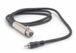 Hosa XRF-102 Unbalanced Interconnect, XLR3F to RCA, 2 ft