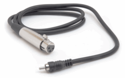 Hosa XRF-110 Unbalanced Interconnect, XLR3F to RCA, 10 ft