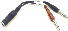 Hosa YPP-136 Stereo Breakout, 1/4 in TRSF to Dual 1/4 in TS