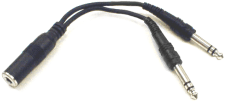 Hosa YPP-308 Y Cable, 1/4 in TRSF to Dual 1/4 in TRS