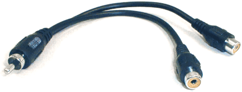 Hosa YRA-104 Y Cable, RCA to Dual RCAF