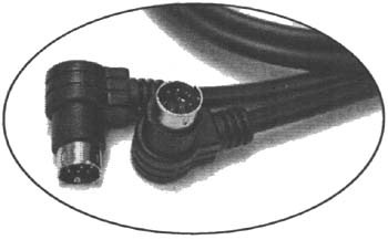 Hosa CCD-103 CD Controller Cable, Right-angle 8-pin Mini-DIN to Same, 3 ft