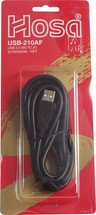 Hosa USB-210AF High Speed USB Extension Cable, Type A to Type A, 10 ft