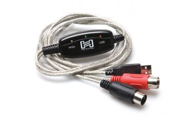 Hosa USM-422 TRACKLINK MIDI to USB Interface, MIDI I/O to USB Type A, 6 ft