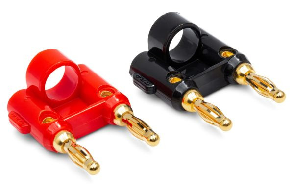 Hosa BNA-240BK-BULK Connector, Dual Banana, Black