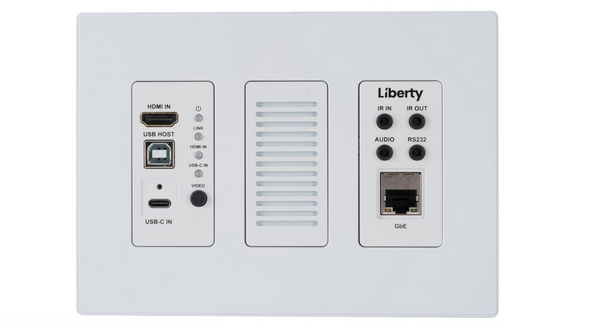 Liberty Cable IPEX6001U-WP-W DigiIP 6000 Series SDVoE Wall Plate Encoder