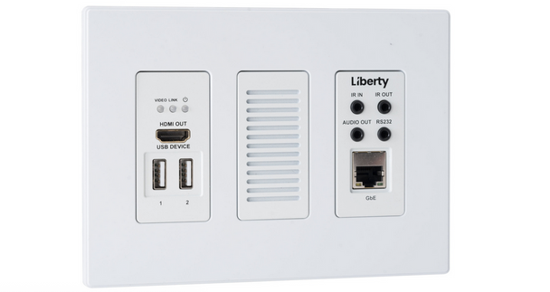 Liberty Cable IPEX6002U-WP-W DigiIP 6000 Series SDVoE Wall Plate Decoder