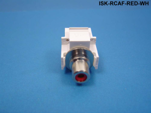 Liberty Cable ISK-RCAF-RED-WH Keystone compatible RCA connector pass through inserts