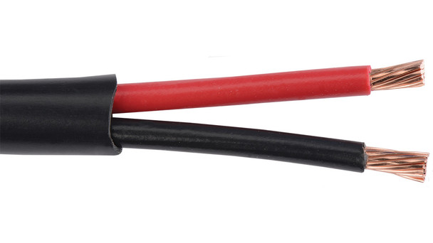 Liberty Cable 16-2C-BLK-500 Black Commercial grade general purpose 16 AWG 2 conductor cable