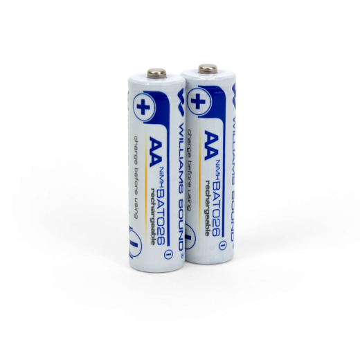 Williams Sound BAT 026-2 Two 1.2 Volt AA Rechargeable NiMH Battery