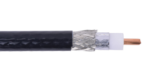 Liberty Cable RG8-CMP-BLK Microwave and Wireless RF400 RG8 solid dual shield plenum cable