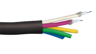 Liberty Cable RGB5C-PLN Black RGB 5 x 26 AWG stranded mini high resolution coaxial video plenum cable