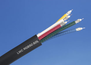 Liberty Cable RGB5C-23-CM Black RGB 5 x 23 AWG solid mini RG59 SDI coaxial video cable