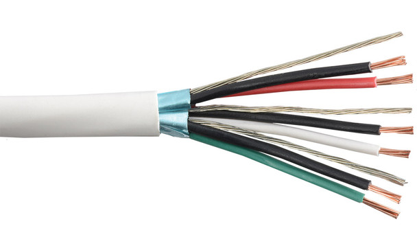 Liberty Cable 22-3P-PINDSH-WHT White Paired audio and control 22 AWG 3 pair individually shielded plenum cable