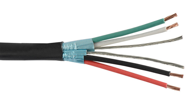 Liberty Cable 22-2P-PINDSH-BLK-BX Black Paired audio and control 22 AWG 2 pair individually shielded plenum cable