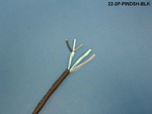 Liberty Cable 22-2P-PINDSH-BLK Black Commercial grade general purpose 22 AWG 2 pair plenum individually shielded cable