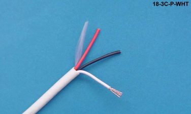 Liberty Cable 18-3C-P-WHT White Commercial grade general purpose 18 AWG 3 conductor plenum cable