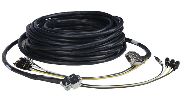 Liberty Cable G-2V2A-C3-45DEG-35 35 ft Manufactured VGA+3.5TRS and Triplex RCA Audio/Video Plenum cable