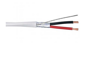 Liberty Cable 16-2C-PSH-WHT White Commercial grade general purpose 16 AWG 2 conductor plenum shielded cable 6200FE
