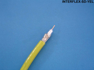 Liberty Cable INTERFLEX-SD-YEL Yellow Serial digital RG59 dual shield transluscent 4.5 GHz coaxial cable