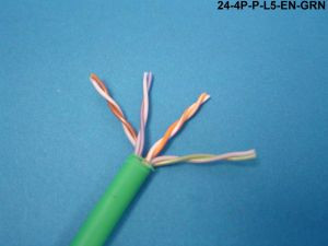 Liberty Cable 24-4P-P-L5-EN-GRN Green Category 5e U/UTP EN series 24 AWG 4 pair unshielded cable