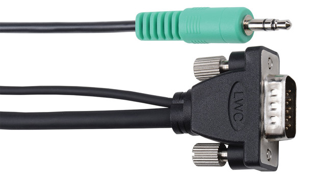 Liberty Cable E-MVAM-M-25 25 ft Micro VGA EDID compliant with PC Stereo Audio cable