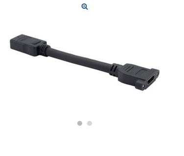 Liberty Cable V57 Molded HDMI Female to HDMI Female 6 inch Panel mounted Pigtail