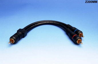 Liberty Cable Z200FM .75 ft Z200 Specialty Audio Splitter cable RCA female to 2 RCA male