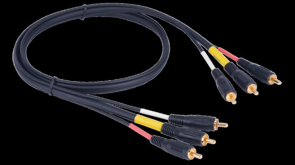 Liberty Cable OSZ100AV6FT 6 ft Z100 Triplex RCA Audio/Video cable