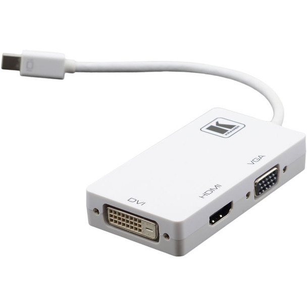 Kramer ADC-MDP/M1 Mini DisplayPort to DVI, HDMI or VGA Adapter Cable (Not a DA, 1 Format At A time)