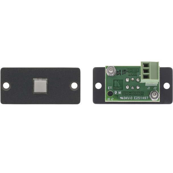 Kramer RC-10TB(G) 1-Button Contact Closure Switch - Gray Wall Plate