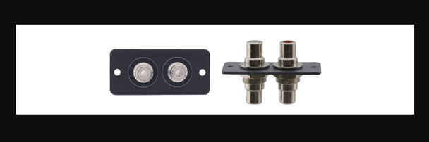 Kramer WRR(G) Wall Plate Double RCA Pass Through - Gray Wall Plate