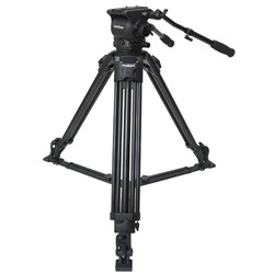 Varizoom VZ-TK100A 100mm Tripod/Head Combo with VZ-FH100 Head and VZ-T100A Tripod - Cams up to 15 lbs