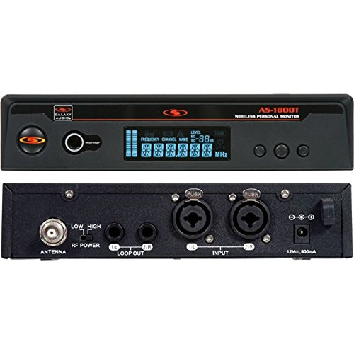 Galaxy Audio AS-1800TB3 AS-1800-4 300' Range Personal Wireless Monitor Band Pack Transmitter
