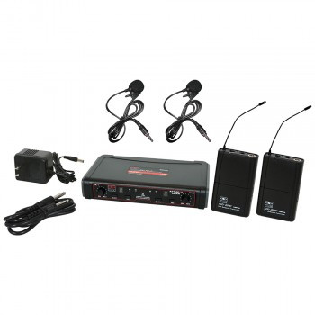 Galaxy Audio EDXR/38VVN EDXR/38VV Dual-Channel Wireless Lavalier System Band N Black