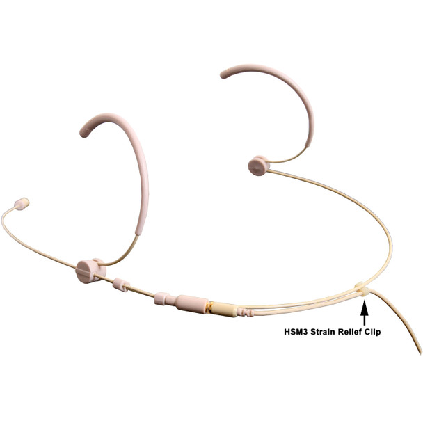 Galaxy Audio HSM3-OBG-4SEN GHSM3-OBG-4SEN Headset Mic 4 Senn Cables - Omni - Beige