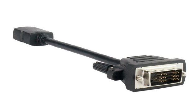 Adapter Cable DVI male to HDMI female 8 inches long
