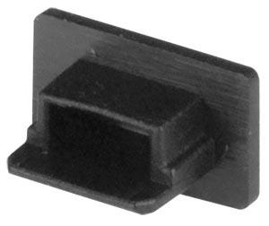 NTI cvr-usbbmf1000 USB Mini Type B Female Dust Cover, Black, 100-Pack