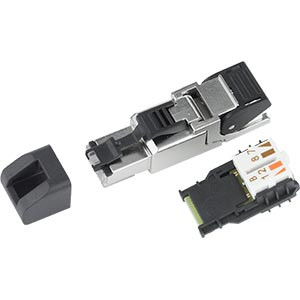 NTI 6a-plg-sh-bfa CAT6a Shielded Field Assembly RJ45 Connector, TIA/EIA 568B