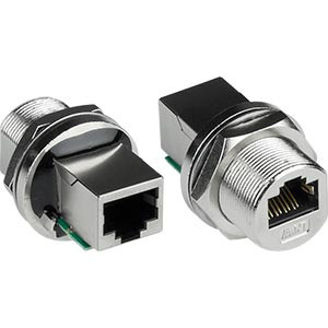 NTI rj45-5ewtp-cs28-jck-shldm CAT5e Waterproof Case Side Metal Shielded RJ45 Connector with Jack and 13/16 " - 28 UN Threading