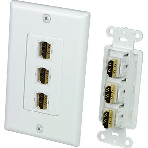 NTI wp-hdmi3-w Triple HDMI Wall Plate