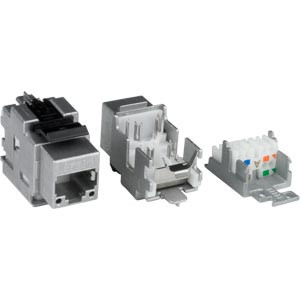 NTI jck-6a-shld-afa CAT6a Shielded Field Assembly RJ45 Keystone Jack, TIA/EIA 568A