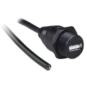 NTI usb2-af-wtp-1m USB Type A Female Waterproof Right Angle Cable with One End Unterminated, 1 meter