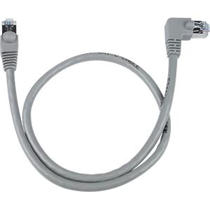 NTI cat6-ras-15-gray-shld CAT6 Right Angle to Straight Shielded Cable, Gray, 15 feet