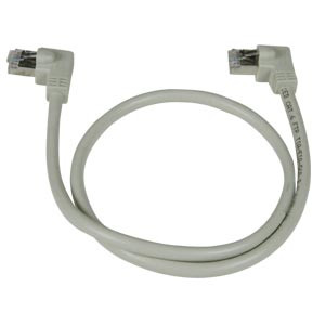 NTI cat6-lav2-2-gray-shld CAT6 Left Angle to Left Angle Shielded Patch Cords, 26AWG
