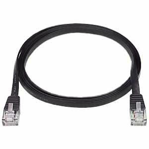 NTI cat6-sf-14-black CAT6 Super Flat Stranded Unshielded Cable, Black, 14 feet