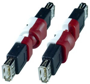 NTI usbaf-usbaf-f USB 2.0 Type A Flexible Gender Changer, Female to Female